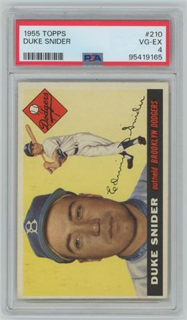 1955 Topps #210 Duke Snider Hi # PSA 4 VGEX