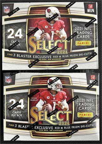 2021 Panini Select NFL Factory-Sealed Blaster Box Lot (2)