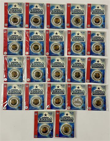 2005 NFL Dallas Cowboys (1-22) Legends Medallion Complete Set