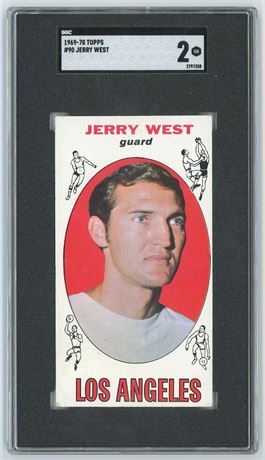 1969 Topps #90 Jerry West SGC 2 GOOD