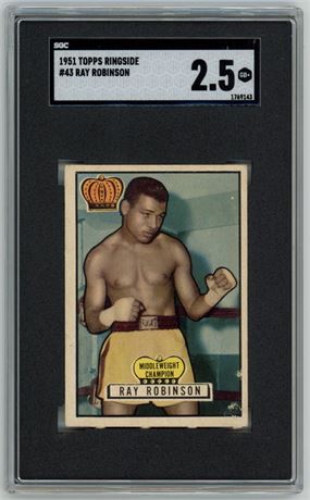 1951 Topps Ringside #43 "Sugar" Ray Robinson SGC 2.5 GOOD+