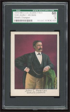 1910 Mecca T220 John C Heenan Worlds Champion SGC 5 EX Pop 1 Only 2 Higher