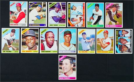 UPDATED READ 1966 Topps Baseball Lot (14) w/ Stars & Hi#