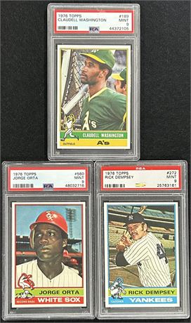 1976 Topps Baseball PSA 9 Lot (3)