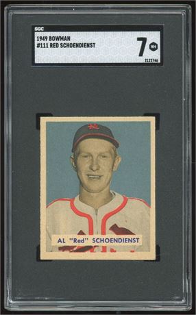 1949 Bowman #111 Red Schoendienst SGC 7 NM