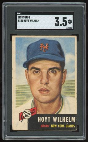 1953 Topps #151 Hoyt Wilhelm SGC 3.5 VG+