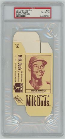 1971 Milk Duds #20 Ernie Banks Complete Box PSA 6 EXMT