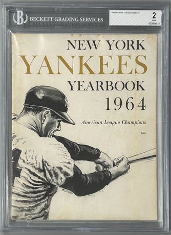 1964 New York Yankees Yearbook BGS 2 GOOD