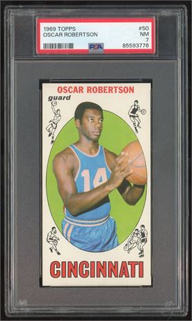 1969 Topps #50 Oscar Robertson PSA 7 NM