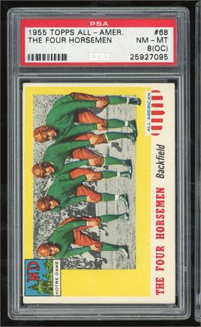 1955 Topps All American #68 The Four Horsemen PSA 8(OC)
