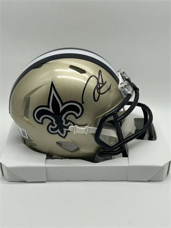 David Carr Autographed New Orleans Saints Riddell Speed Mini Helmet Beckett