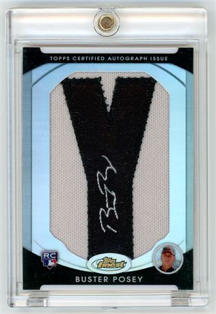 2010 Topps Finest #162 Buster Posey RC Letter Patch Refractor 46/75 Auto