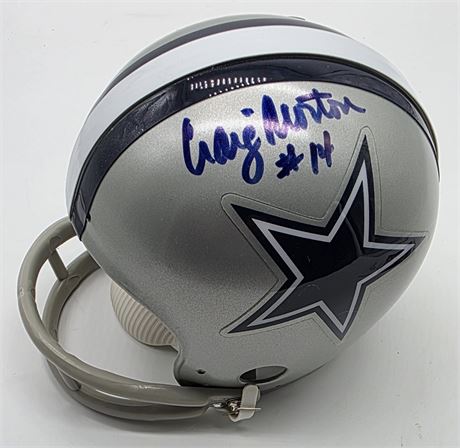 Craig Morton Signed Dallas Cowboys Mini Helmet JSA