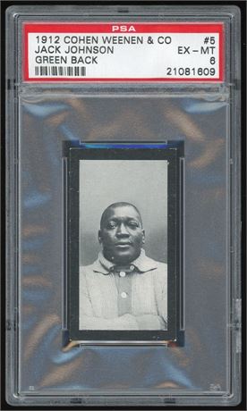 1912 Cohen Weenen & Co Jack Johnson Green Back PSA 6 EXMT