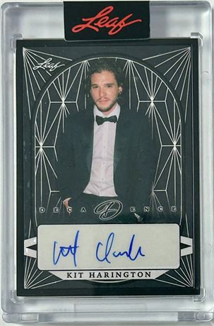 2023 Leaf Pop Century Decadence Kit Harington Black 6/7 Auto