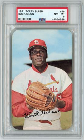 1971 Topps Super #48 Bob Gibson PSA 8 NMMT