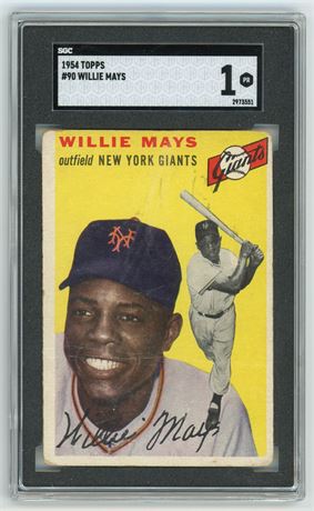 1954 Topps #90 Willie Mays SGC 1 (READ)