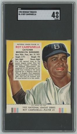 1953 Red Man Tobacco W/ TAB Roy Campanella SGC 4 VGEX