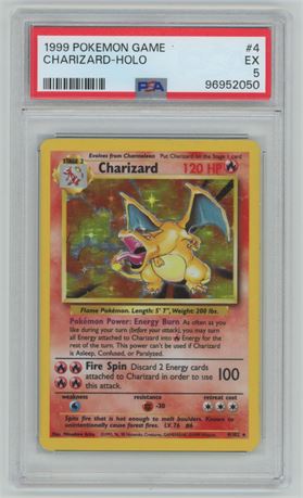 1999 Pokemon Game #4 Charizard-Holo PSA 5 EX