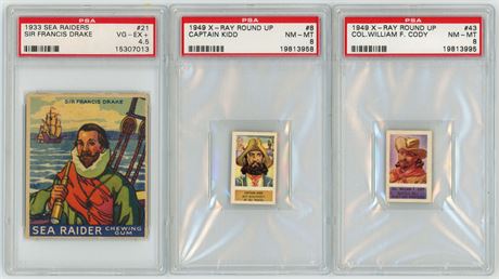 1933-1949 Non Sports PSA Graded Lot (3) w/ Sea Raiders, and X-Ray Round Up