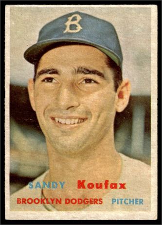 1957 Topps #302 Sandy Koufax SP VGEX No Wrinkles or Creases