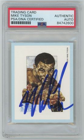 1991 Victoria Gallery Boxing Champions #20 Mike Tyson Autograph PSA Authentic