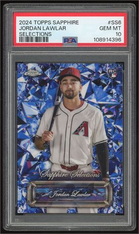 2024 Topps Sapphire Jordan Lawlar RC Selections PSA 10 GEM MINT