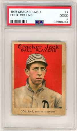 1915 Cracker Jack #7 Eddie Collins PSA 2 GOOD