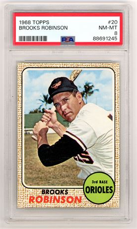 1968 Topps #20 Brooks Robinson PSA 8 NMMT