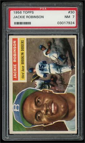 1956 Topps #30 Jackie Robinson PSA 7 NM