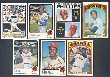 1964-1972 Topps Baseball Stars Lot (7) w/ Ryan, Jackson, and McCovey VG
