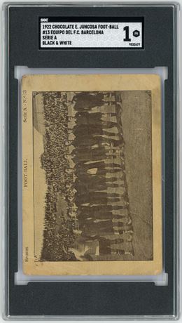 1922 Chocolate E Juncosa Foot-Ball #13 Equipo Del F.C. Barcelona Serie A SGC 1