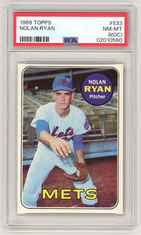 1969 Topps #533 Nolan Ryan PSA 8 (OC)