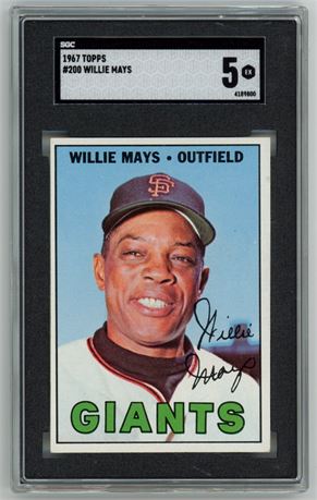 1967 Topps #200 Willie Mays SGC 5 EX