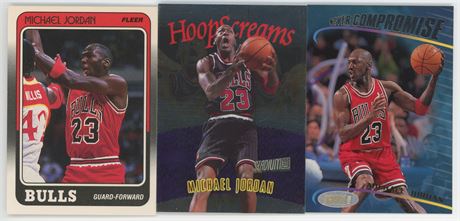 1988-1998 Michael Jordan Raw Lot (3) w/ Never Compromise, and Hoop Screams