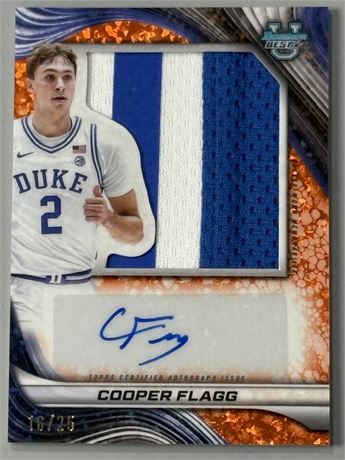 2024 Bowman U Best Basketball Cooper Flagg Prospect Jumbo Relic Auto 16/25