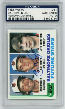 1982 Topps #21 Cal Ripken Jr PSA/DNA Certified Authentic RC Auto