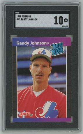 1989 Donruss #42 Randy Johnson RC SGC 10 GEM MINT