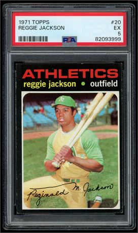 1971 Topps #20 Reggie Jackson PSA 5
