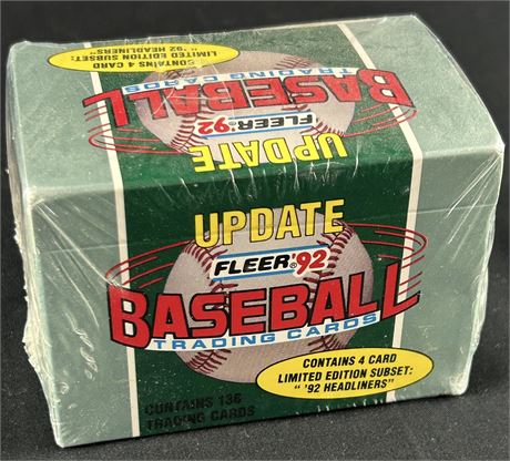 1992 Fleer Update Baseball Factory Sealed Set w/ Mike Piazza RC & Jeff Kent RC