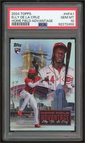2024 Topps Elly De La Cruz RC Home Field Advantage PSA 10 GEM MINT