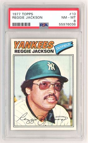 1977 Topps #10 Reggie Jackson PSA 8 NMMT