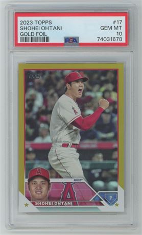 2023 Topps #17 Shohei Ohtani Gold Foil PSA 10 GEM MINT