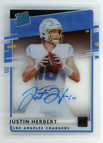2020 Panini Chronicles Justin Herbert Rated Rookie Auto