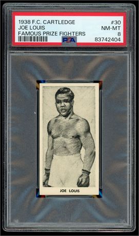 1938 FC Cartledge Famous Prize Fighters #30 Joe Louis PSA 8 NMMT