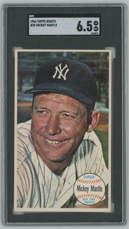 1964 Topps Giants #25 Mickey Mantle SGC 6.5 EXMT+