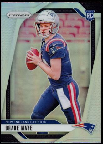2024 Panini Prizm #329 Drake Maye RC Silver Prizm