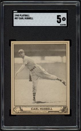 1940 Play Ball #87 Carl Hubbell SGC 5 EX