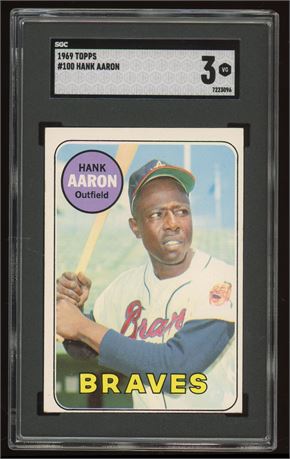 1969 Topps #100 Hank Aaron SGC 3 VG