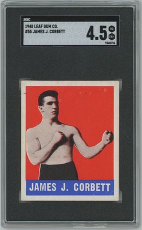 1948 Leaf Gum Co. #55 James J. Corbett SGC 4.5 VGEX CENTERED